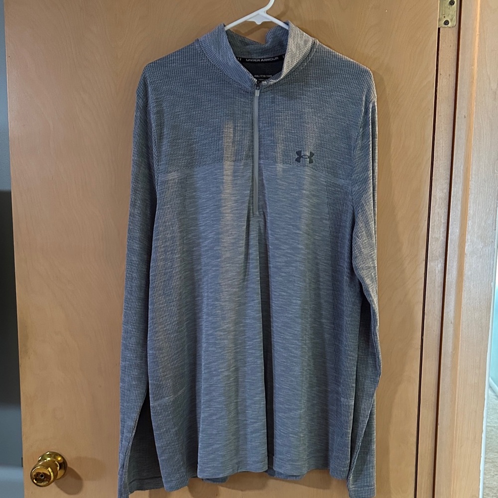 Under Armour Heathered Gray Long Sleeve Quarter-Zip